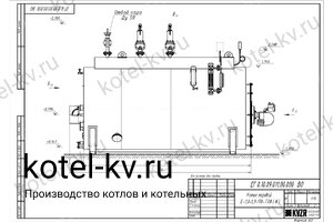Чертеж дизельного парогенератора 800 кг температура 170